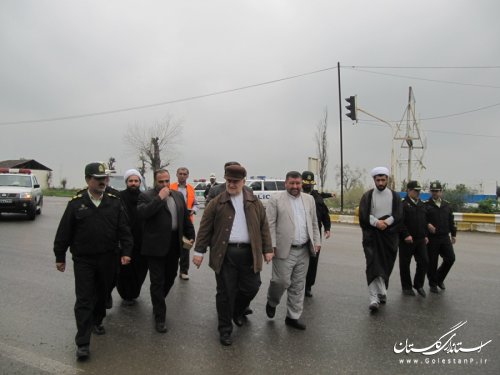 بازدید دکتر صادقلو استاندار گلستان از پلیس راه رامیان- آزادشهر