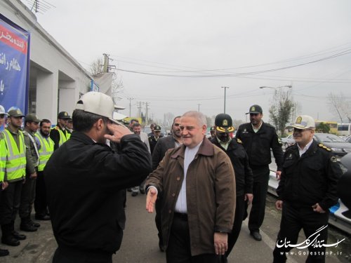 بازدید دکتر صادقلو استاندار گلستان از پلیس راه رامیان- آزادشهر