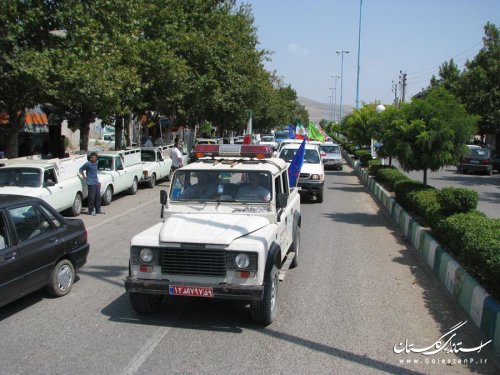 استقبال اهالی شهرستان کلاله از خادمین حضرت رضا(ع)