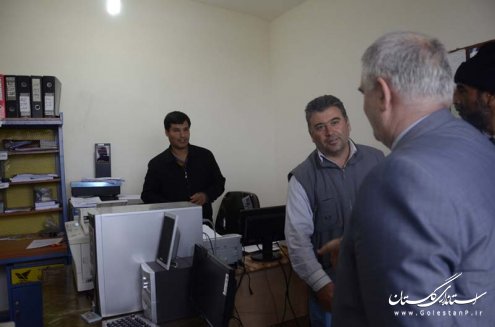 بازديد استاندار از محل ثبت نام يارانه ها در روستاي گوگجه از توابع كلاله