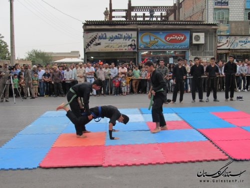 نمایش صلابت و اقتدار نیروهای مسلح شهرستان رامیان