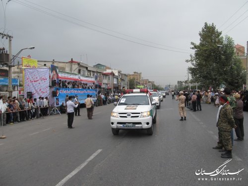 نمایش صلابت و اقتدار نیروهای مسلح شهرستان رامیان