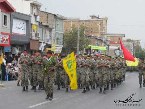 نمایش صلابت و اقتدار نیروهای مسلح شهرستان رامیان