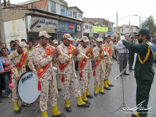 نمایش صلابت و اقتدار نیروهای مسلح شهرستان رامیان