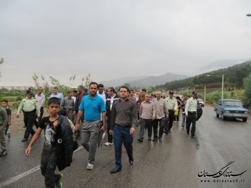 برگزاری همایش پیاده روی خانوادگی در رامیان