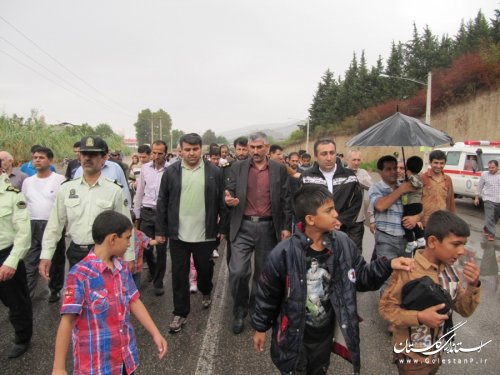 برگزاری همایش پیاده روی خانوادگی در رامیان