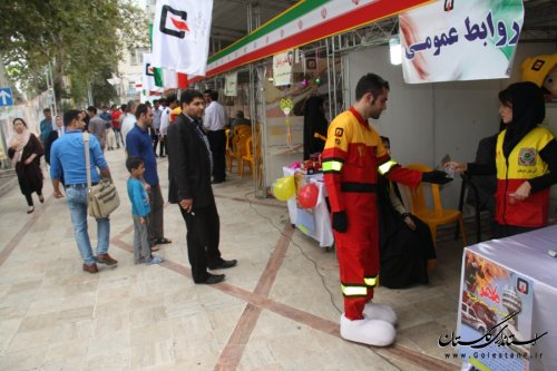 افتتاح نمایشگاه ایمنی و آتش نشانی به مناسبت روز آتش نشان در گرگان