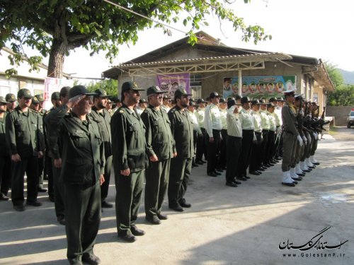 صبحگاه مشترک نیروهای نظامی و انتظامی شهرستان رامیان برگزار شد