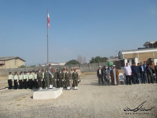 صبحگاه مشترک نیروی انتظامی وسپاه شهرستان گمیشان برگزارشد