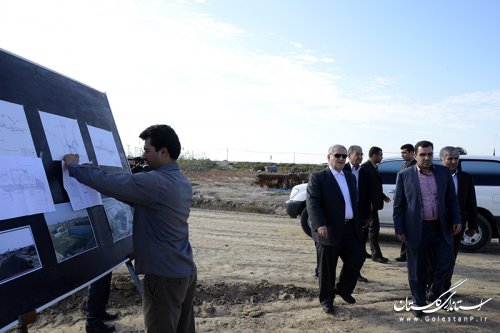 بازدید استاندار گلستان از سد آقدکش در آق قلا 