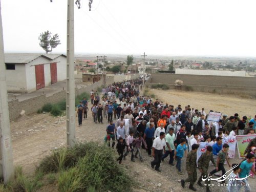 برگزاری پیاده روی خانوادگی در روستای القجر مینودشت