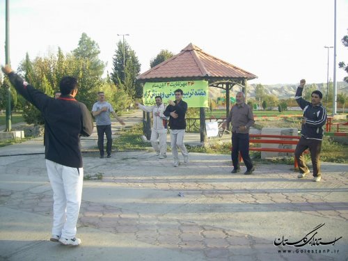 ورزش صبحگاهی کارمندان ادارات شهرستان مراوه تپه
