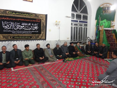 حضور فرماندار و امام جمعه در مساجد شهر و روستاهای مینودشت 