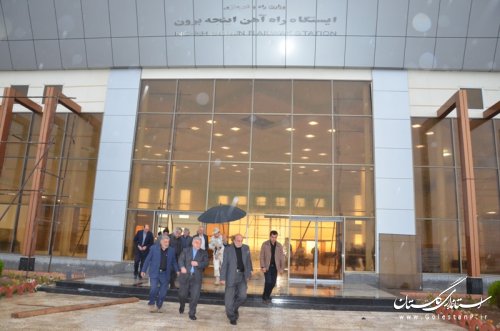 بازدید معاون آسیا و اقیانوسیه وزارت امور خارجه و استاندار از پروژه راه آهن اینچه برون
