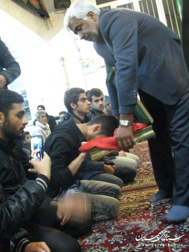 پرچم علمدار دشت نینوا در کلاله گردانده شد 