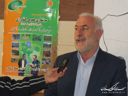 مدیر اجرای سرشماری کشاورزی استان از اجرای موفقیت آمیز این طرح  در استان خبر داد