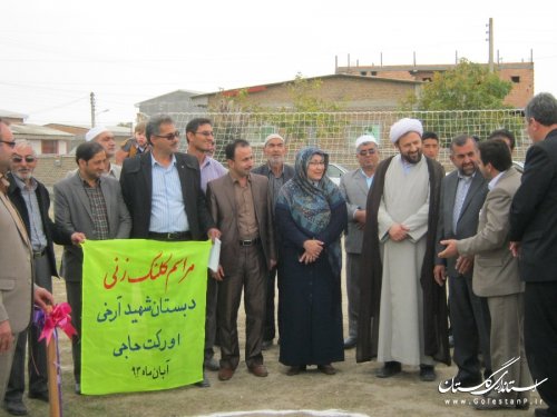 مراسم کلنگ زنی 2مدرسه در روستاهای شهرستان ترکمن برگزار شد