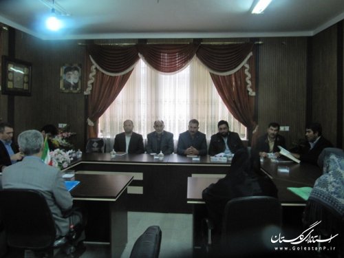 نشست فرماندار گمیشان با مدیر عامل صندوق مهر امام رضا(ع)استان گلستان