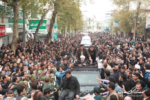 استقبال با شکوه گلستانی ها از رییس دولت تدبیر و امید