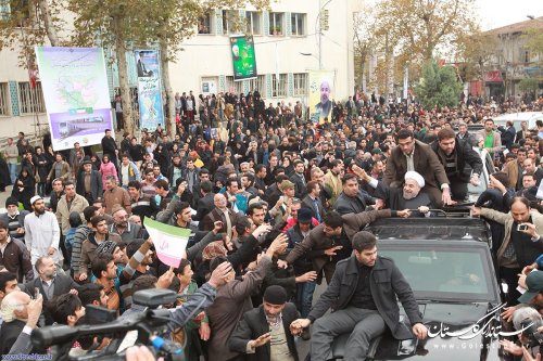 استقبال با شکوه گلستانی ها از رییس دولت تدبیر و امید