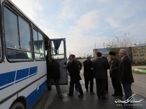 اعزام کاروان های مردمی شهرستان آق قلا  برای استقبال از رئیس جمهور