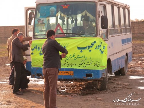 اعزام کاروان های مردمی شهرستان آق قلا  برای استقبال از رئیس جمهور