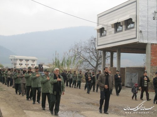 مراسم دسته روی و سینه زنی نیروهای مسلح شهرستان رامیان به مناسبت 28 صفر
