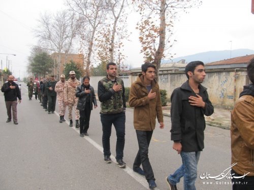 مراسم دسته روی و سینه زنی نیروهای مسلح شهرستان رامیان به مناسبت 28 صفر