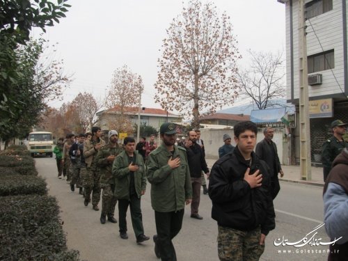 مراسم دسته روی و سینه زنی نیروهای مسلح شهرستان رامیان به مناسبت 28 صفر