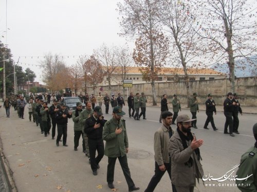 مراسم دسته روی و سینه زنی نیروهای مسلح شهرستان رامیان به مناسبت 28 صفر