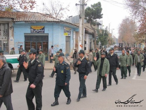 مراسم دسته روی و سینه زنی نیروهای مسلح شهرستان رامیان به مناسبت 28 صفر