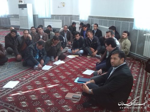 جلسه بخشدار مرکزی مراوه تپه با دهیاران