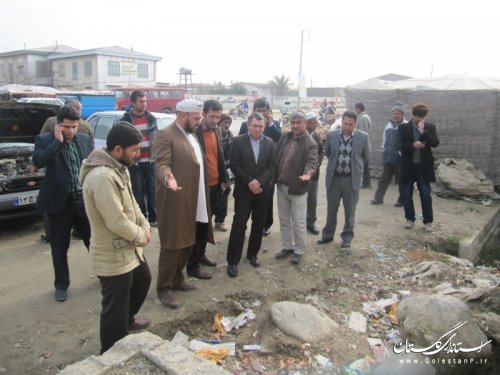 بازدید میدانی فرماندار گمیشان از روستای خواجه نفس