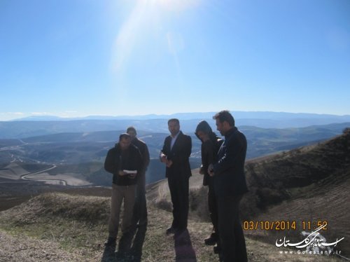 بازدید فرماندار مراوه تپه از پروژه آسفالت روستایی کمرلی 