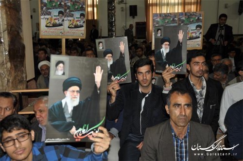 گردهمایی بزرگداشت حماسه 9 دی در گنبدکاووس برگزار شد 