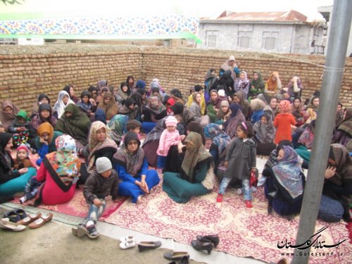 حضور فرماندار گمیشان در مراسم یاداره شهید روستای قلعه جیق 
