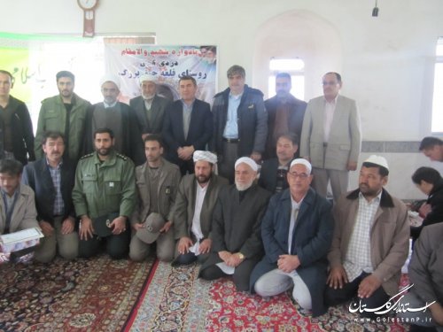حضور فرماندار گمیشان در مراسم یاداره شهید روستای قلعه جیق 
