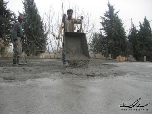 احداث سرويس بهداشتي گلزارشهدا روستای قلمي درحال اجرا است