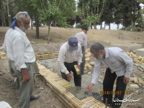 احداث سرويس بهداشتي گلزارشهدا روستای قلمي درحال اجرا است