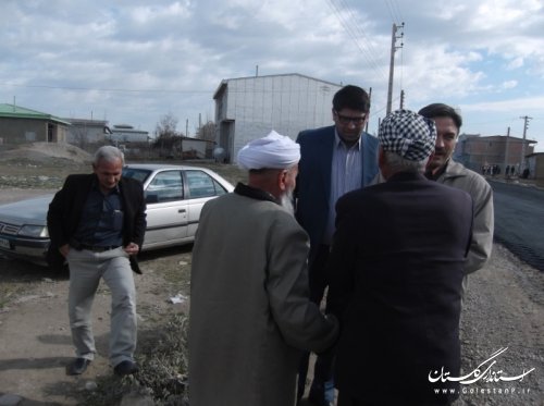 عملیات اجرایی آسفالت جاده سیمین شهر- آق قلا محدوده روستای آرخ بزرگ گمیشان