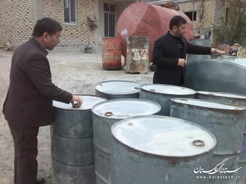 بازدید بخشدار مرکزی و رئیس آبفار شهرستان مراوه تپه از  وضعیت آب آشامیدنی روستای گوگدره 