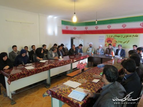اولین جلسه هماهنگی ستاد دهه فجر بخش وشمگیر شهرستان آق قلا برگزار گردید