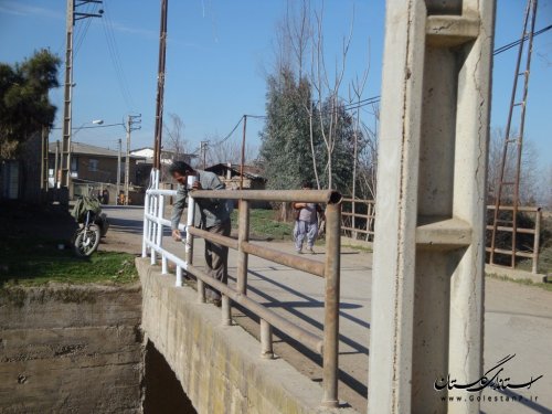 معابر روستای تقرتپه زیبا سازی شد 