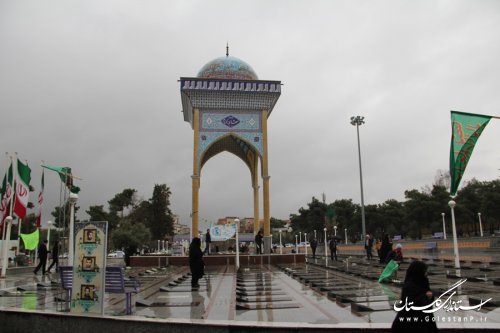 غبار روبی مزار شهداء در امامزاده عبدا...(ع) گرگان
