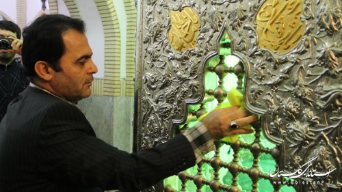 غبار روبی قبور مطهر امامزاده نه تن شهر گرگان