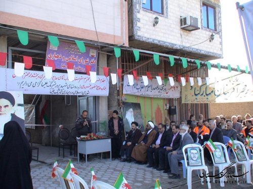 ساختمان دهیاری روستای شیرنگ علیا افتتاح شد
