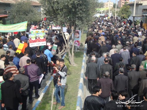 راهپیمایی 22 بهمن در بندرگز برگزار شد