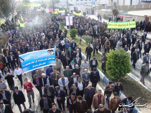 راهپیمایی 22 بهمن در بندرگز برگزار شد