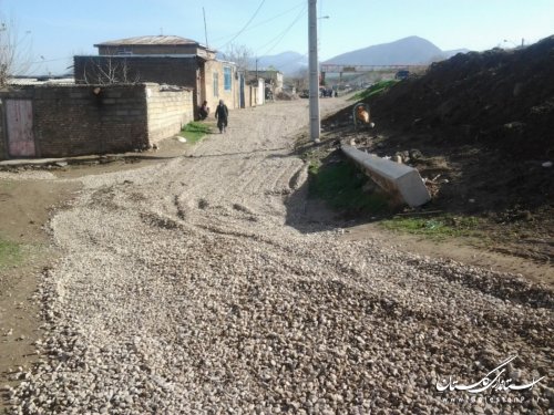 معابر روستای گوگل شن ریزی شد