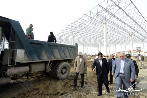 بازدید استاندار گلستان از پروژه ترمینال بین المللی فرودگاه گرگان